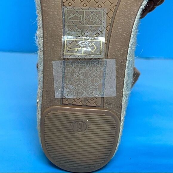 Tory Burch Bailey Braided Ankle Strap SOHO Lux Suede Espadrille Wedge Sandals 9 - Picture 9 of 13